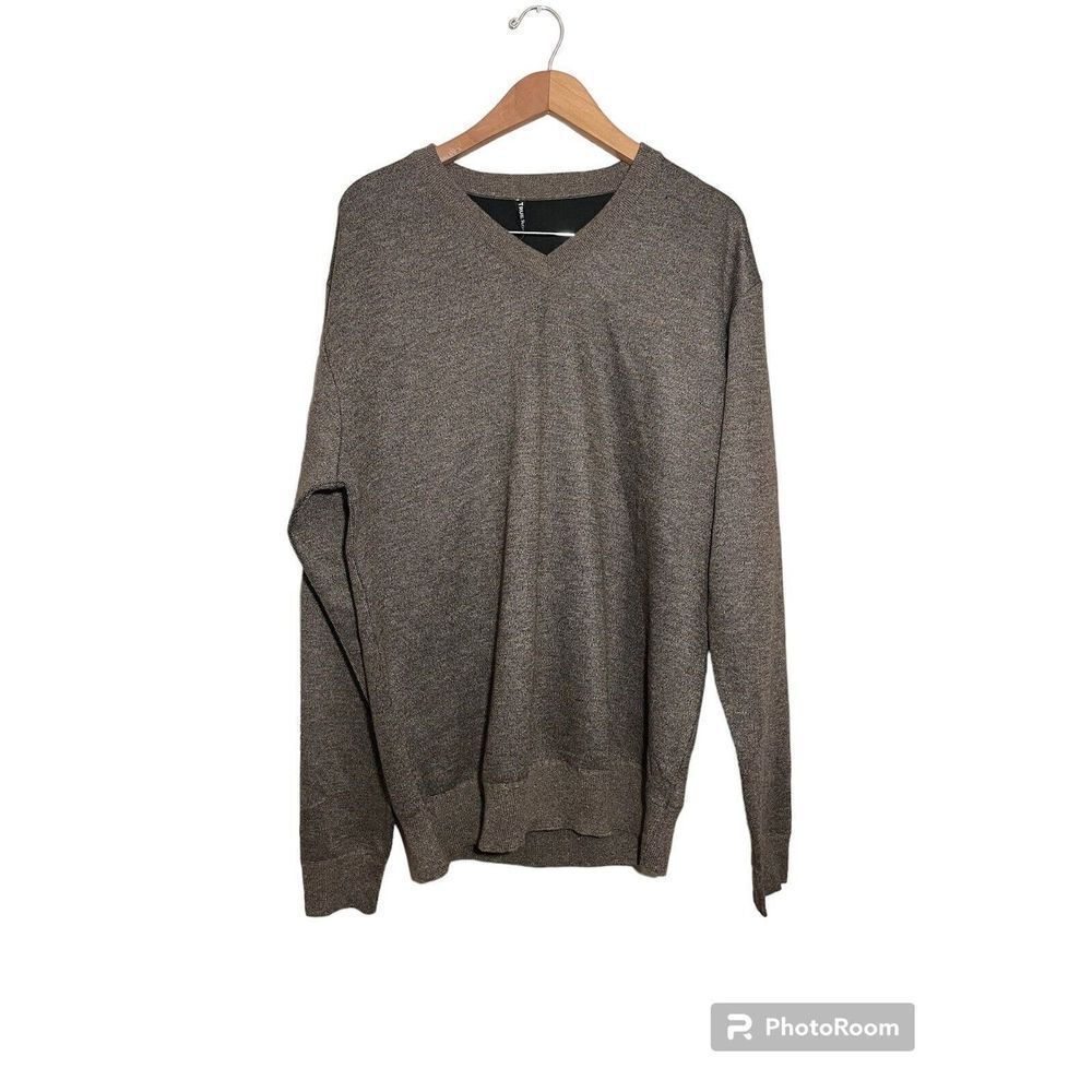True Rock Men's Sweater Pullover V Neck Long Sleeve Size 2xl Brown New Nwt